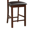 Wooden Counter Height Chair, Dark Brown, Set of 2 - BM166590