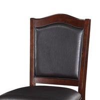 Wooden Armless High Chair, Espresso Brown & Black, Set of 2 - BM166594