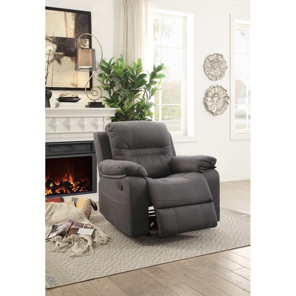 BM166726 Leatherette Rocker Recliner In Gray