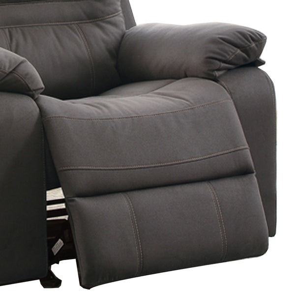 BM166726 Leatherette Rocker Recliner In Gray