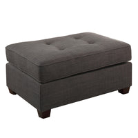 Cocktail Ottoman In Dark Gray Dorris Fabric - BM166751