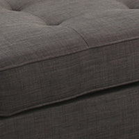 Cocktail Ottoman In Dark Gray Dorris Fabric - BM166751