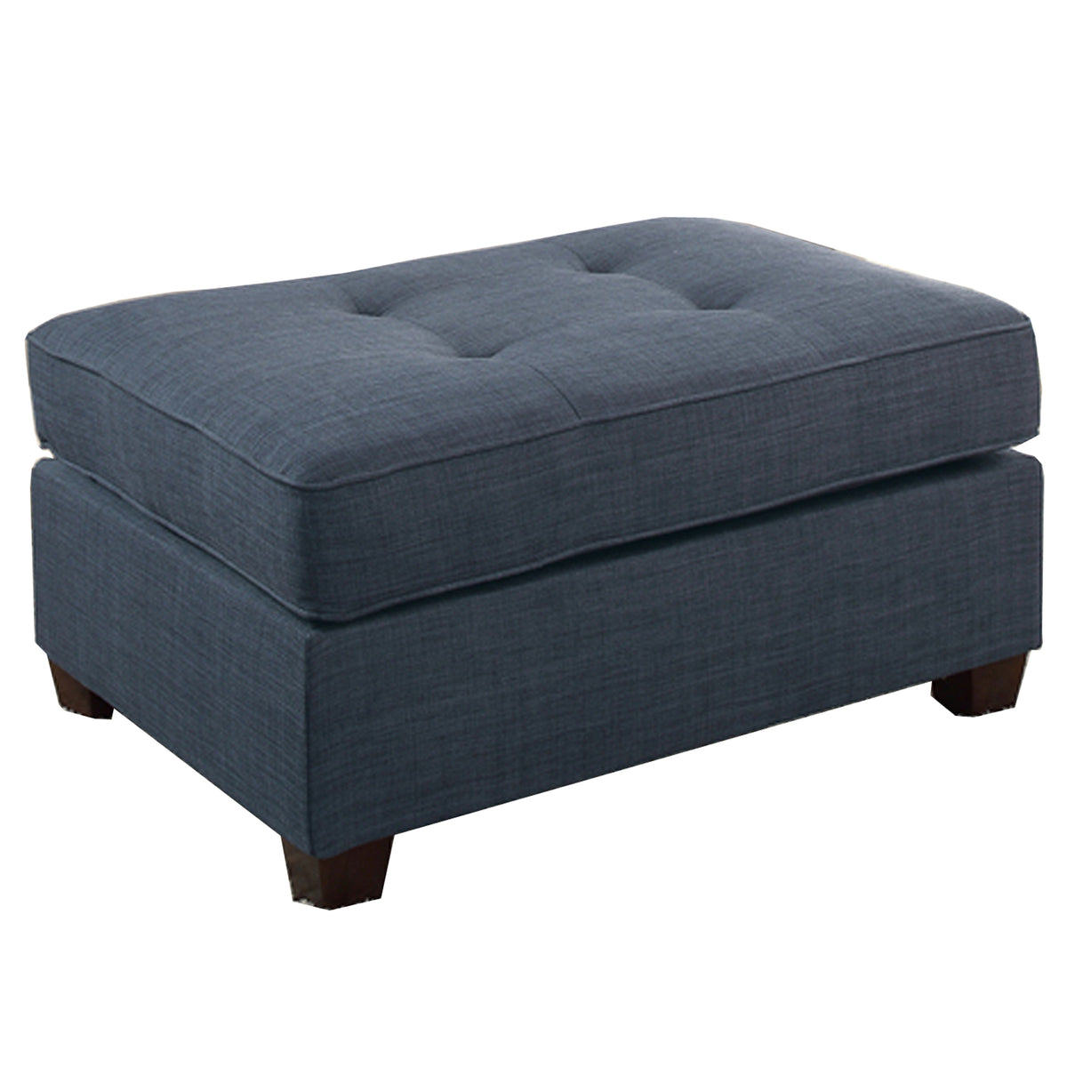 Cocktail Ottoman In Blue Dorris Fabric - BM166752