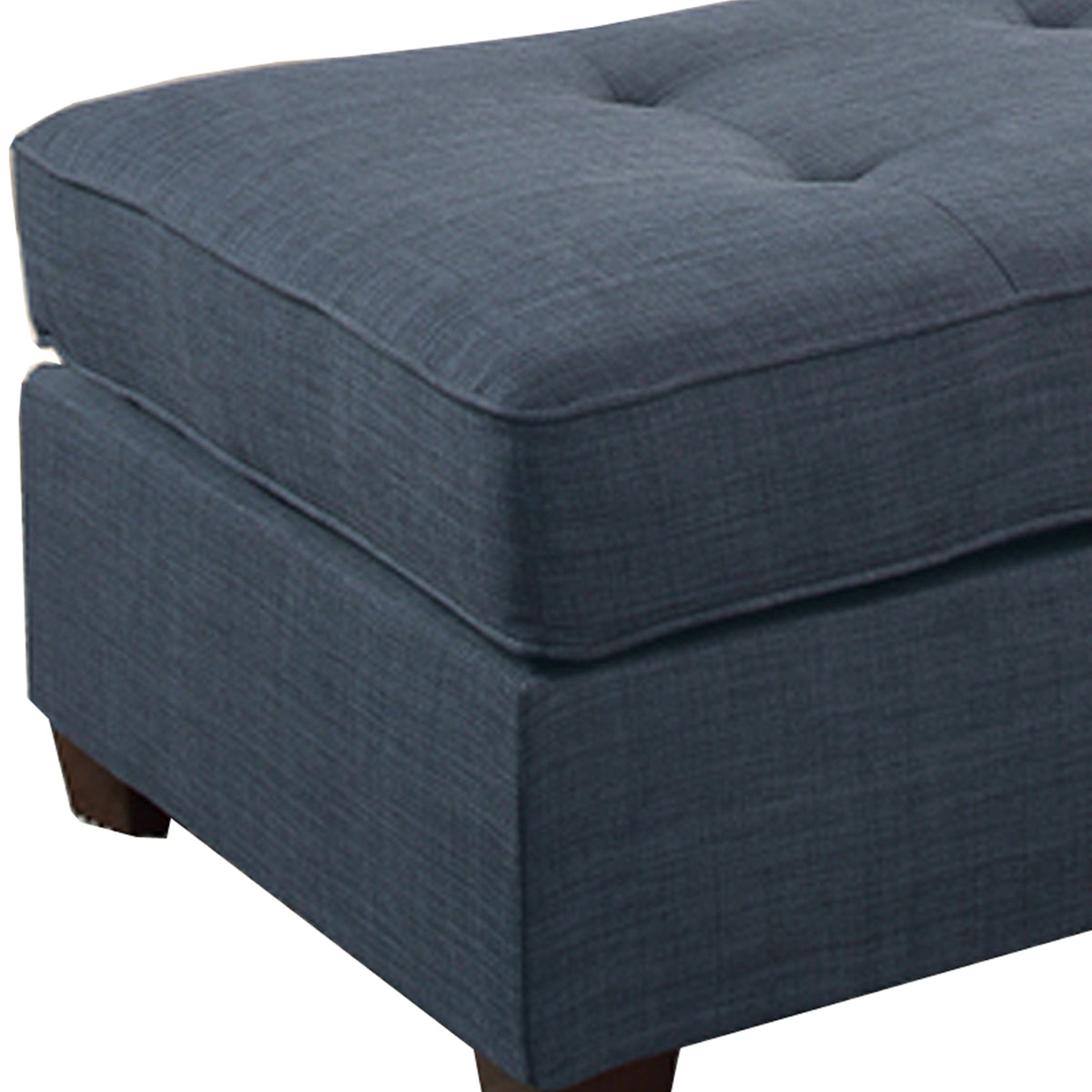 Cocktail Ottoman In Blue Dorris Fabric - BM166752