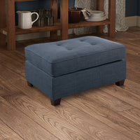 BM166752 Cocktail Ottoman In Blue Dorris Fabric