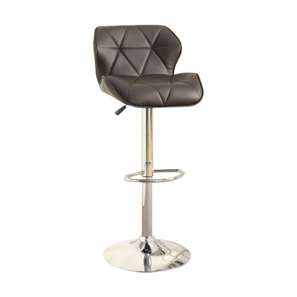 BM167115 Barstool with Gaslight In Tufted Leather Dark Brown Set of 2