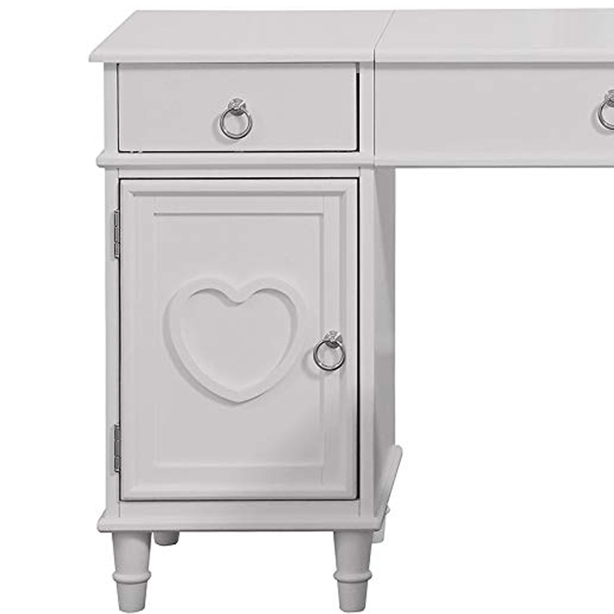 BM167192 Seraph Vanity Set Featuring Stool And Mirror White