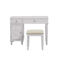 BM167192 Seraph Vanity Set Featuring Stool And Mirror White