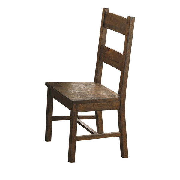 Chambr Armless Wooden Dining Side Chair, Rustic Golden Brown, Set of 2 - BM168098