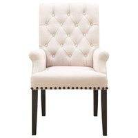 Side Dining Chair, Beige & Smokey Black - BM168101