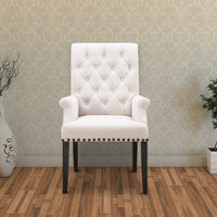 Side Dining Chair, Beige & Smokey Black - BM168101