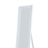 Cecilia Full Length Standing Mirror with Decorative Design, White - BM168256