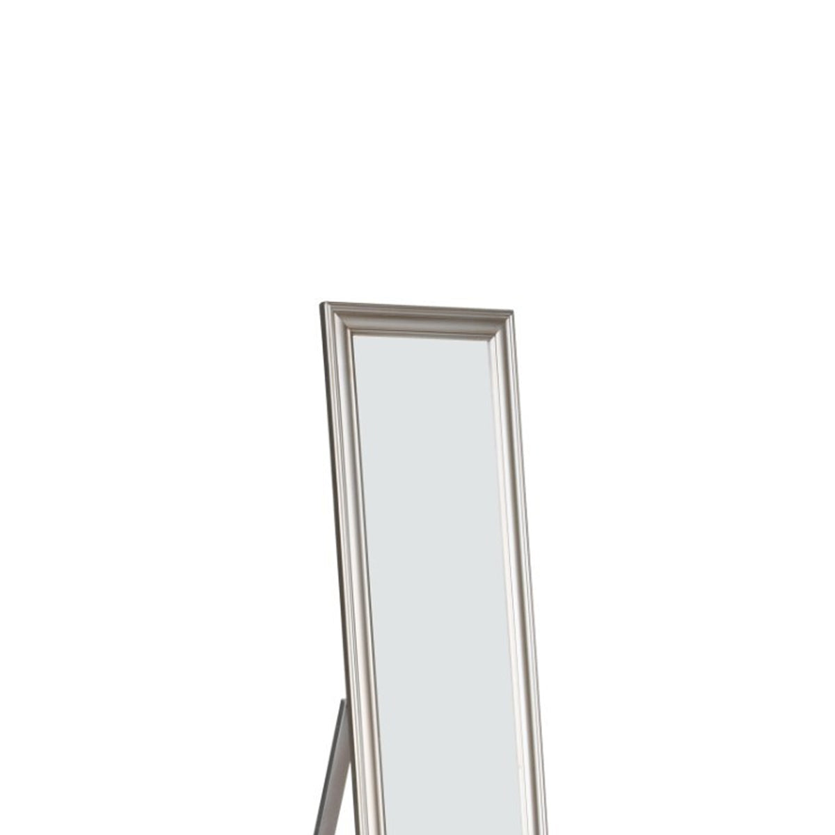 Elisabetta Full Length Standing Mirror with Decorative Design, Silver - BM168264