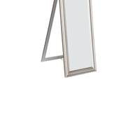 Elisabetta Full Length Standing Mirror with Decorative Design, Silver - BM168264