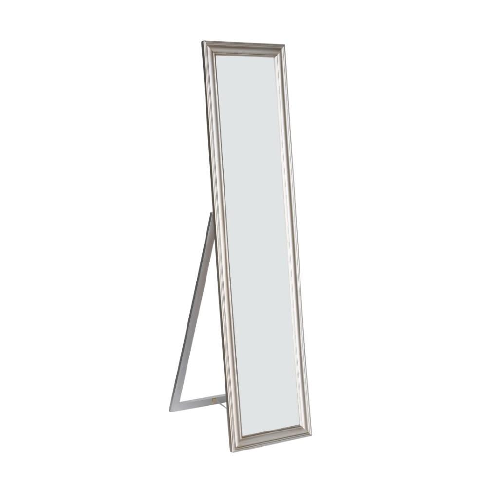 BM168264 Standing Mirror with Decorative Design, Silver