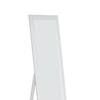 Elisabetta Full Length Standing Mirror with Decorative Design, White - BM168265