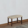Rubber Wood High Bench with Cream Upholstery Brown - BM171247