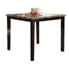 Spacious Wooden High Table Faux Marble Top Brown - BM171296