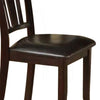BM171509 Rubber Wood Dining Chair With Upholstered Seat, Set Of 2,Brown
