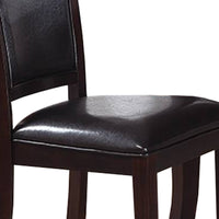 Retro Style Set Of Two Wooden Dining Chairs In Dark Brown - BM171517