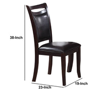 Retro Style Set Of Two Wooden Dining Chairs In Dark Brown - BM171517