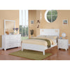 BM171571 Pine Wood Night Stand With 2 Drawers, White