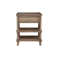 BM171764 Mahogany Wood Nightstand with 1 Drawer in French Truffle Brown