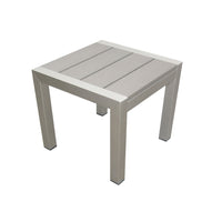 16 Inch Outdoor Side Table, Highly Functional, Easy Movable, Gray - BM172081