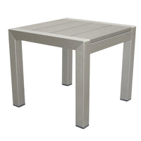 16 Inch Outdoor Side Table, Highly Functional, Easy Movable, Gray - BM172081