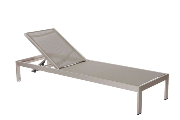 BM172096 Anodized Aluminum Modern Patio Lounger In Gray