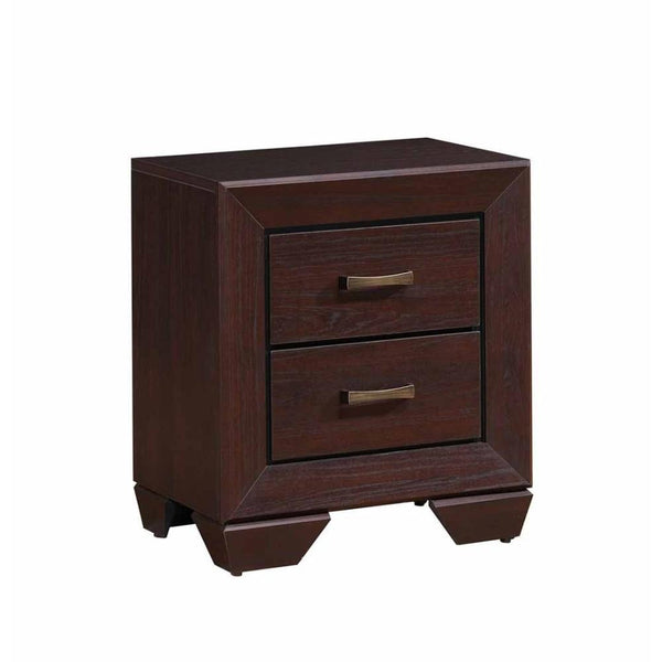 BM172131 Chic Side Nightstand, Dark Cocoa Brown