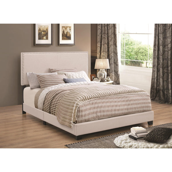 BM172143 Upholstered Cal King Bed, Ivory