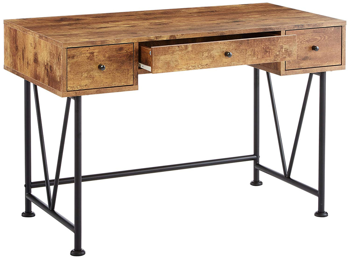 Chic Atelier Writing Desk 3 Drawer, Antique Brown - BM172241