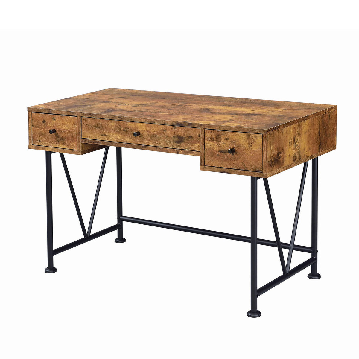 Chic Atelier Writing Desk 3 Drawer, Antique Brown - BM172241