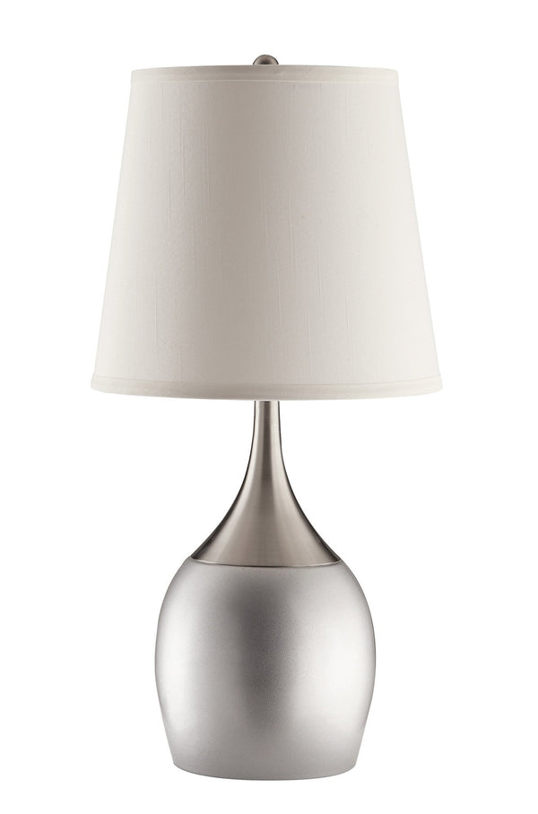Modish Metal Table Lamp, Silver Set of 2  - BM172263