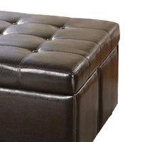 BM172777 Restful Contemporary Storage Ottoman With 4 Drawers, Brown
