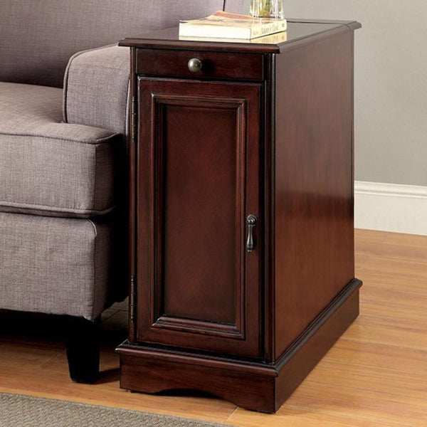 BM172784 Transitional Side Table With USB, Cherry