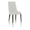 BM174176 Dining Chairs With Sleek Wooden Legs Set of 2 White and Brown