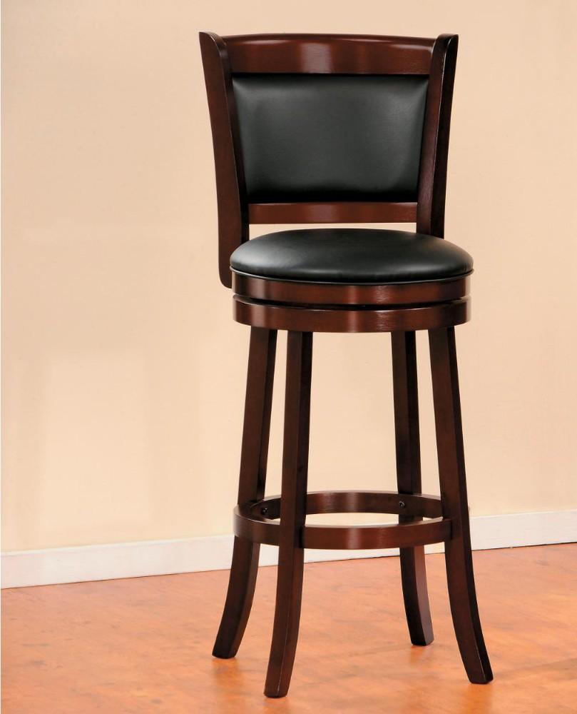 BM174376 Pub Chair With Wooden Frame In Cherry Brown