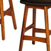 BM174383 Wooden Counter Height Stool In Black And Brown, Set of 2