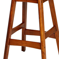 BM174383 Wooden Counter Height Stool In Black And Brown, Set of 2