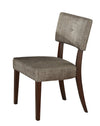 Wooden Side Chair , Grey Fabric, Set Of 2  - BM177596