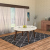 Wood Base Coffee Table with Marble Top, Walnut Brown  - BM177672