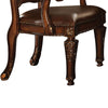 Leather Upholstered Arm Chair in Cherry Brown  - BM177715