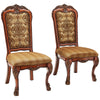 Set of 2 Wooden Side Chair , Cherry Oak Brown  - BM177838