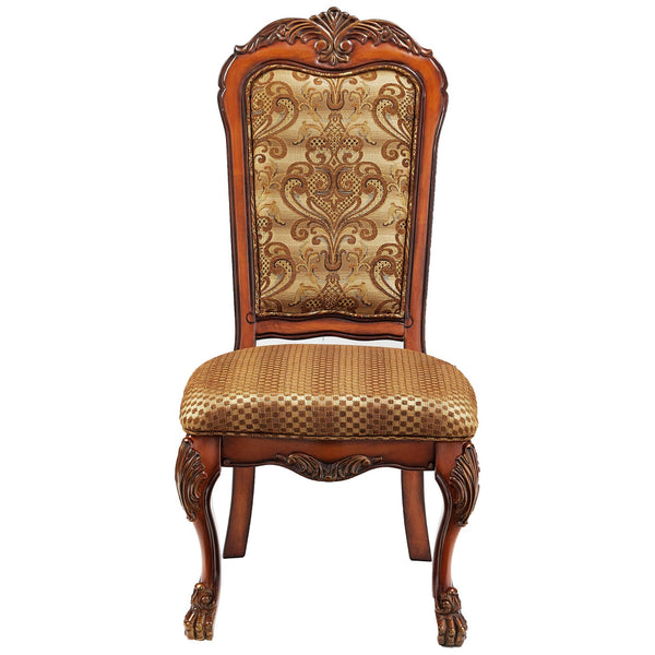 Set of 2 Wooden Side Chair , Cherry Oak Brown  - BM177838