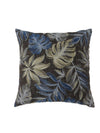 Contemporary Style Leaf Designed Set of 2 Throw Pillows, Navy Blue  - BM177972