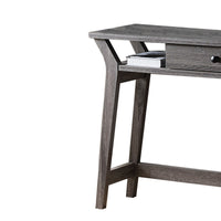 Wooden Desk With Drawer And Shelves, Distressed Gray - BM179620