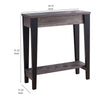 Wooden Console Table With Bottom Shelf, Black And Gray - BM179698