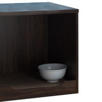 Wooden Pet End Table, Dark Walnut Brown